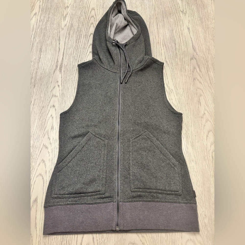 Burton WB Starr Hooded Vest In Grey Size XS